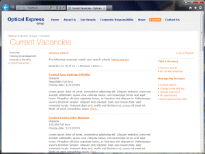 Optical Express Screen Grab